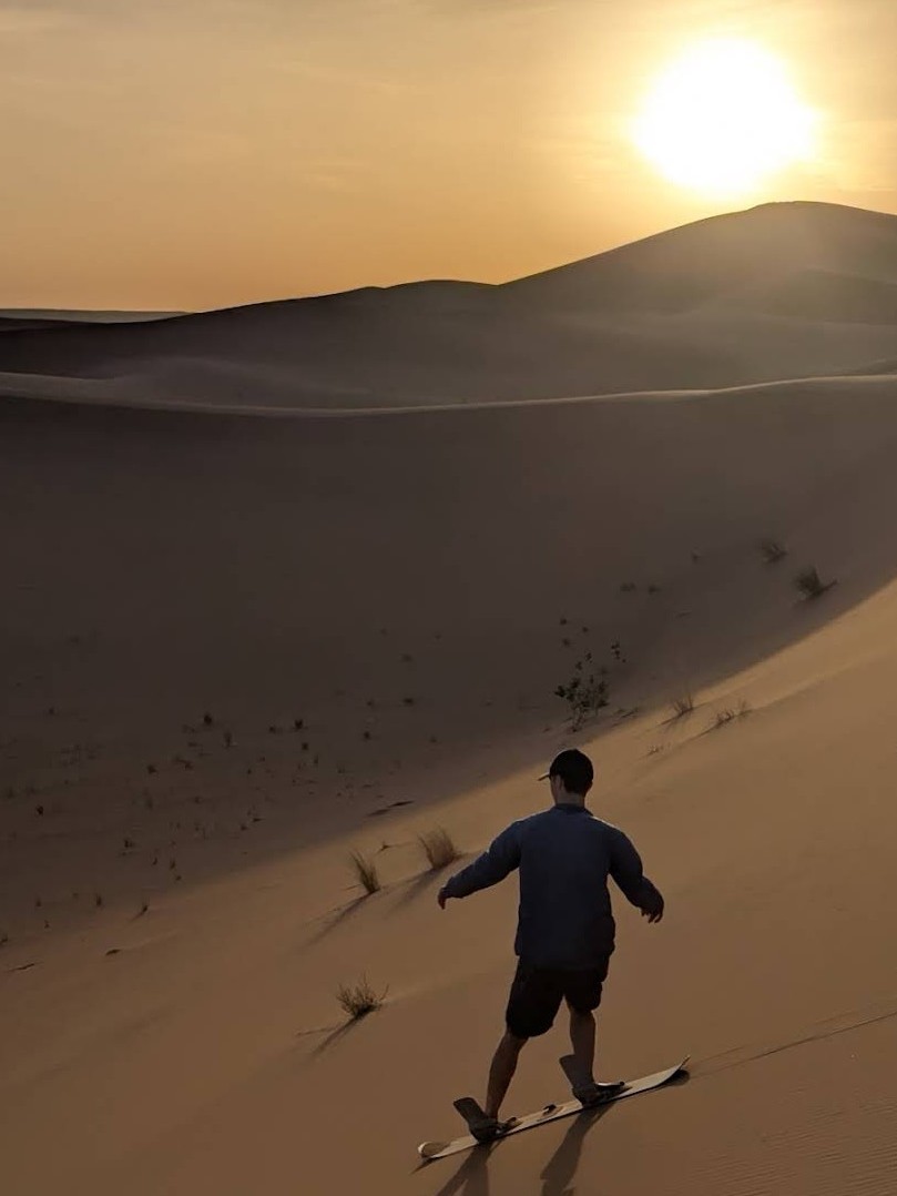sandborading en las dunas